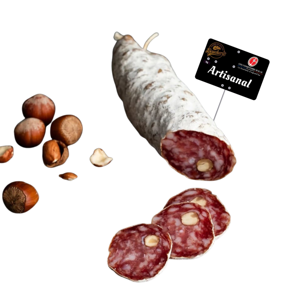 Saucisson Sec Bœuf Noisette halal - Les Comptoirs Halal