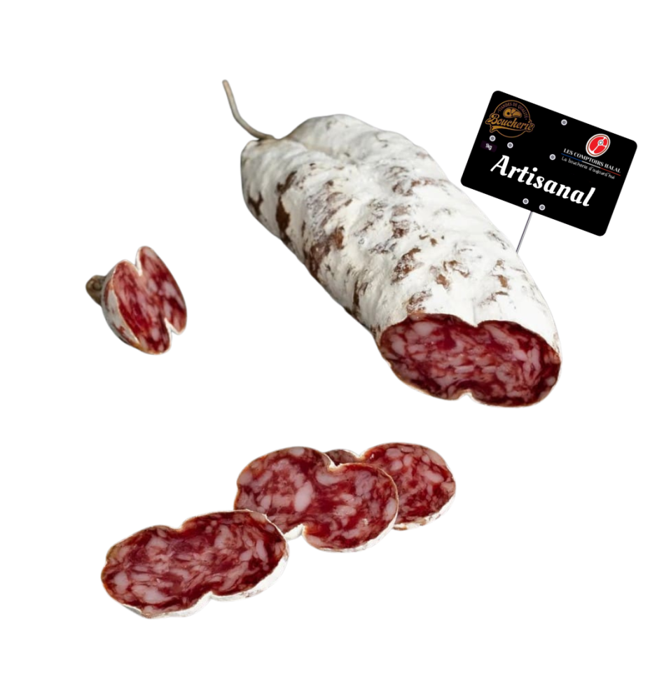Saucisson Sec Bœuf nature halal - Les Comptoirs Halal