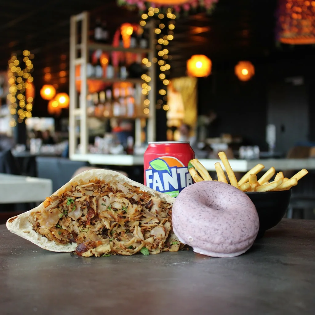 Sandwich kebab halal et frites