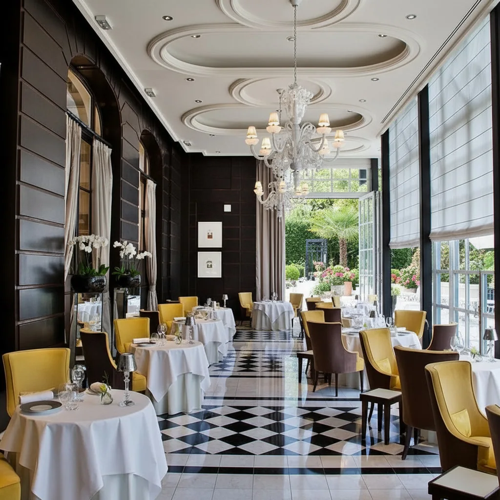 Salle de restaurant gastronomique haut de gamme