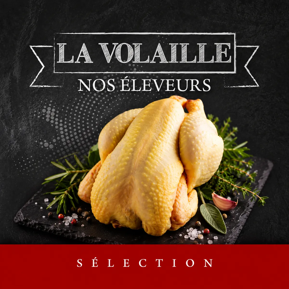Volaille halal, poulet et dinde découpés frais
